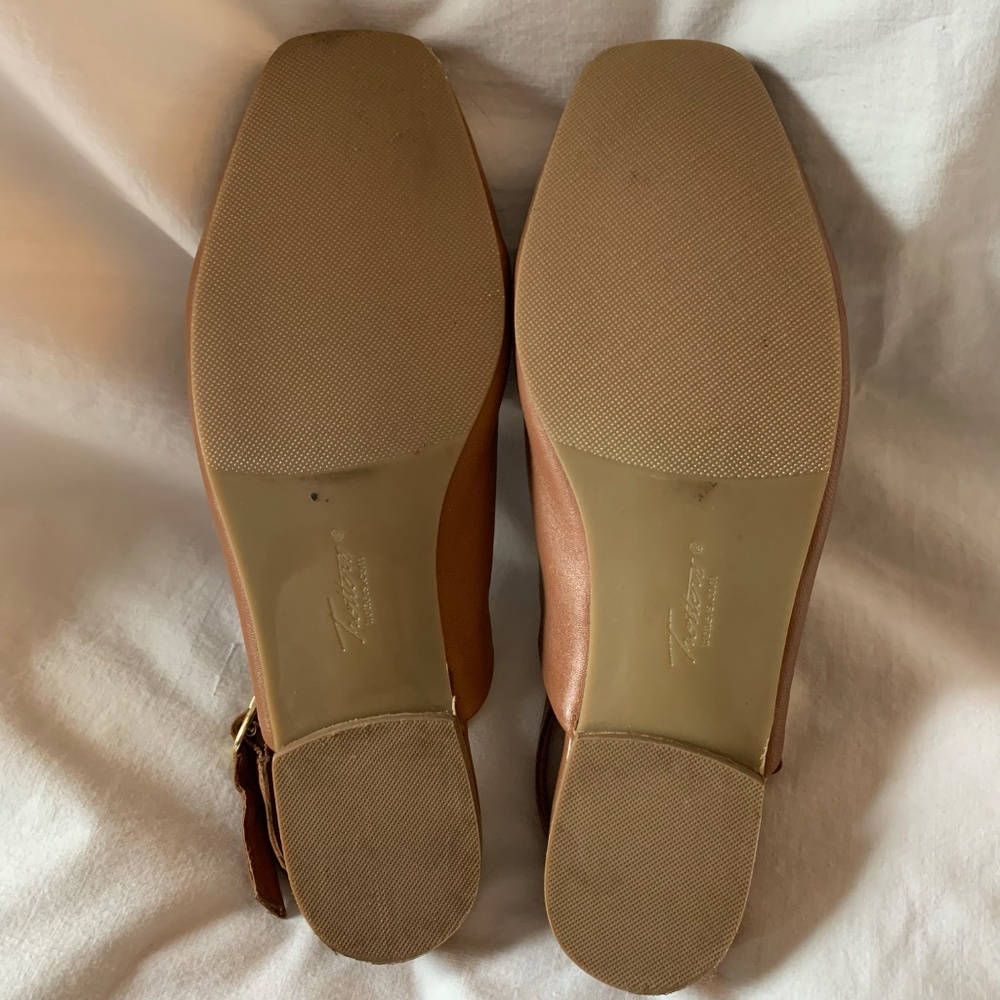 Trotters 'Holly Slingback Flats' in tan genuine leather - Picture 5 of 10